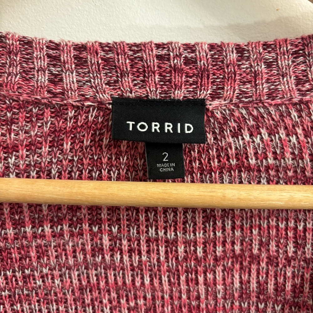 Torrid Crop Cardigan Sweater Button Front 3/4 Sleeves‎ Size 2X Soft Cozy Casual - Picture 4 of 11